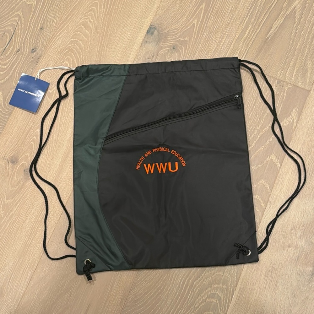NWT PORT AUTHORITY WWU HEALTH AND PHYSICAL EDUCATION SPORTS BACKPACK SHOE SACK
